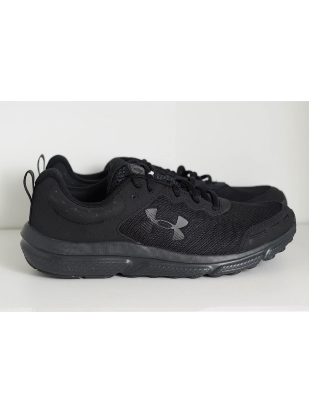 UA Under Armour Charged Assert 9 Triple Black Men's US 9 4E Wide